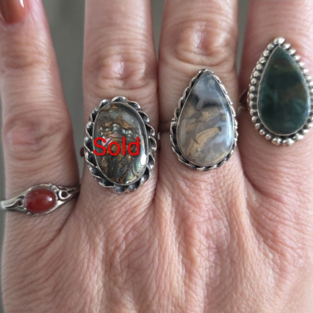 NEW Size 10-10.5 Genuine Sterling Silver Rings - Picture 5 of 6